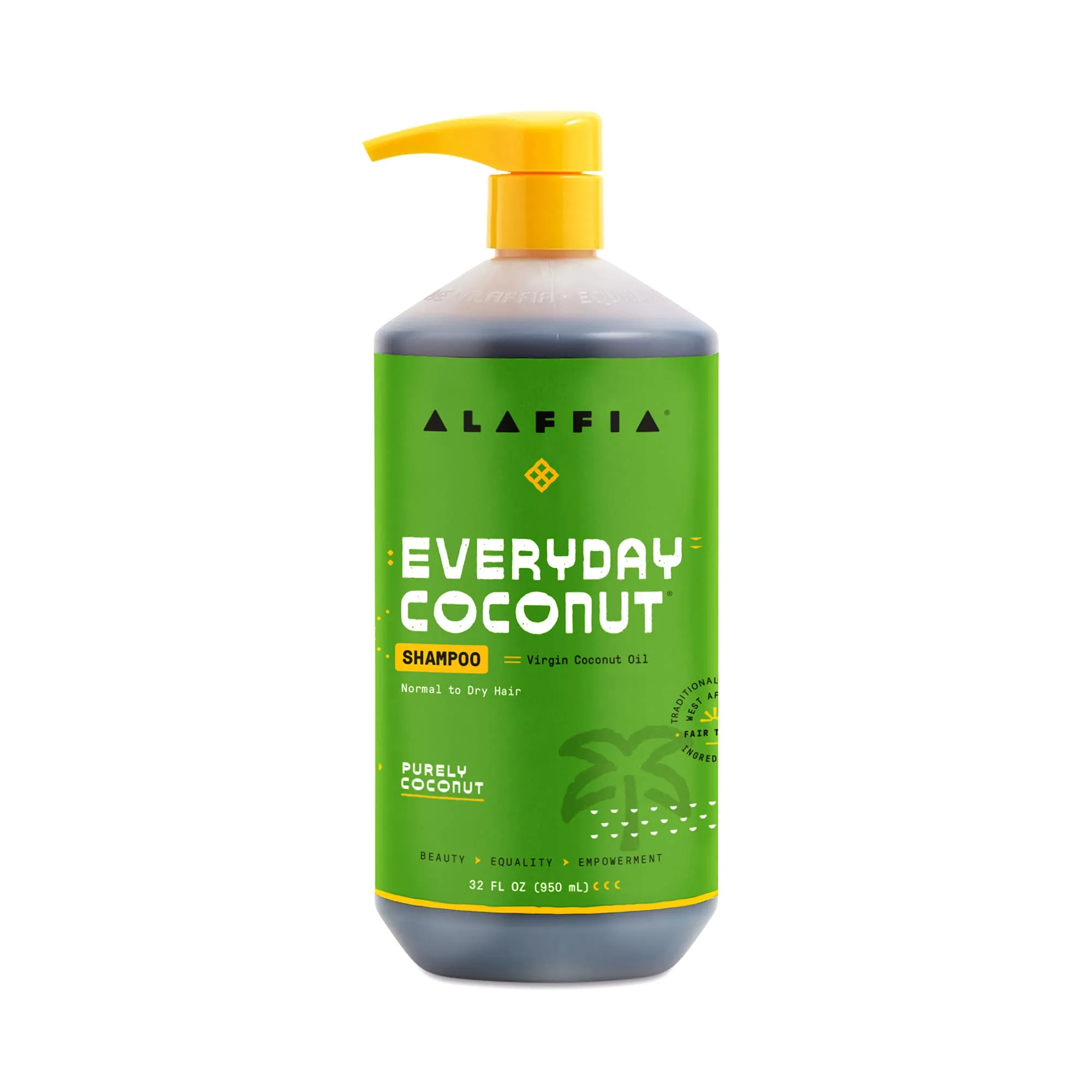 Alaffia Everyday Coconut Shampoo Normal to Dry Hair Purely Coconut 32 fl oz (950 ml)